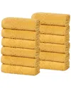 Superior Set Of 12 Playa Zero Twist Cotton Solid Waffle Textured Washcloths