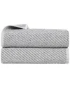 Superior Set Of 2 Amelia Medium Weight Diagonal Stripes Bath Sheets