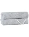 Superior Set Of 2 Amelia Medium Weight Diagonal Stripes Bath Towels