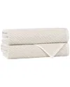 Superior Set Of 2 Amelia Medium Weight Diagonal Stripes Bath Towels