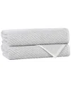 Superior Set Of 2 Amelia Medium Weight Diagonal Stripes Bath Towels