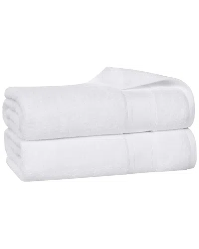 SUPERIOR SUPERIOR SET OF 2 BELMONT ZERO TWIST COTTON MEDIUM WEIGHT SOFT ABSORBENT BATH  SHEETS
