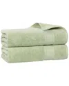 Superior Set Of 2 Belmont Zero Twist Cotton Medium Weight Soft Absorbent Bath  Towels