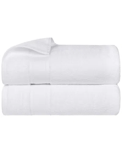 Superior Set Of 2 Belmont Zero Twist Cotton Medium Weight Soft Absorbent Bath  Towels