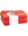 Superior Set Of 2 Cabana Stripe Oversized Cotton Beach Towels