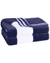Superior Set Of 2 Cabana Stripe Oversized Cotton Beach Towels