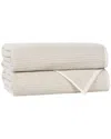 Superior Set Of 2 Destin Medium Weight Solid Ribbed Bath Towels