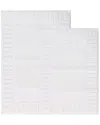 Superior Set Of 2 Inaya Striped Shag Washable Bath Rug