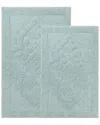 Superior Set Of 2 Medium Myra Medallion Washable Bath Rugs