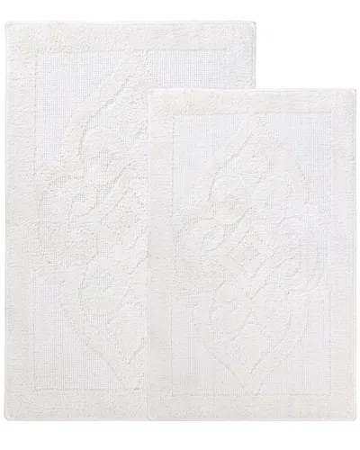 Superior Set Of 2 Large Myra Medallion Washable Bath Rugs