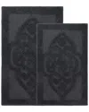Superior Set Of 2 Medium Myra Medallion Washable Bath Rugs
