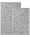 Superior Set Of 2 Medium Venere Floral Scroll Washable Bath Rugs