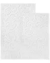 Superior Set Of 2 Large Venere Floral Scroll Washable Bath Rugs