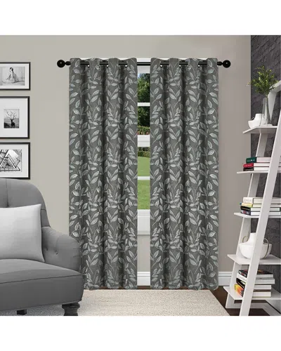 Superior Set Of 2 Leaves Blackout Panel Curtains