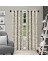 Superior Leaves Blackout Panel Curtains (set Of 2) In Ivory