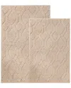 Superior Set Of 2 Medium Brou Geometric Diamond Washable Bath Rugs