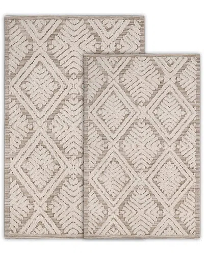 Superior Set Of 2 Medium Ceton Geometric Washable Bath Rugs
