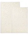 Superior Set Of 2 Medium Venere Floral Scroll Washable Bath Rugs