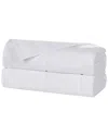 Superior Set Of 2 Mile Smart Twist Cotton Medium Weight Solid Broad Border  Bath Sheets