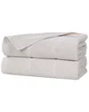 Superior Set Of 2 Milo Smart Twist Cotton Medium Weight Solid Ribbed Bath  Sheets
