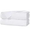 Superior Set Of 2 Milo Smart Twist Cotton Medium Weight Solid Ribbed Bath  Towels