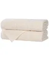 Superior Set Of 2 Milo Smart Twist Cotton Medium Weight Solid Ribbed Bath  Towels