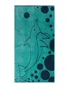 Superior Set Of 2 Mystic Dolphin Egyptian Cotton Beach Towels