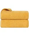 Superior Set Of 2 Playa Zero Twist Cotton Medium Weight Solid Waffle Textured  Bath Towels