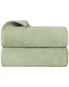 Superior Set Of 2 Playa Zero Twist Cotton Medium Weight Solid Waffle Textured  Bath Towels