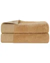 Superior Set Of 2 Rayon Eco-friendly Fluffy Soft Modern Solid Bath Sheets