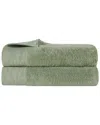 Superior Set Of 2 Rayon Eco-friendly Fluffy Soft Modern Solid Bath Sheets