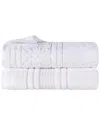 Superior Set Of 2 Sadie Zero Twist Cotton Jacquard Floral Absorbent Bath  Sheets
