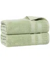 Superior Set Of 2 Venice Zero Twist Cotton Medium Weight Soft Absorbent Bath  Sheets