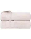 Superior Set Of 2 Venice Zero Twist Cotton Medium Weight Soft Absorbent Bath  Towels
