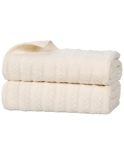 SUPERIOR SUPERIOR SET OF 2 ZUMA ZERO TWIST COTTON MEDIUM WEIGHT SOFT ABSORBENT BATH  SHEETS