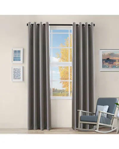 SUPERIOR SUPERIOR SET OF 2 ZURI BLACKOUT CURTAINS WITH GROMMET TOP HEADER