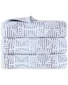 Superior Set Of 3 Jasper Cotton Modern Geometric Jacquard Plush Bath Towels