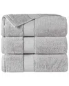 Superior Set Of 3 Niles Giza Cotton Dobby Ultra-plush Thick Soft Absorbent Bath Towels In Gray