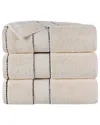 Superior Set Of 3 Niles Giza Cotton Dobby Ultra-plush Thick Soft Absorbent Bath Towels In Neutral