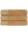 Superior Set Of 3 Rayon Eco-friendly Fluffy Soft Modern Solid Bath Towels