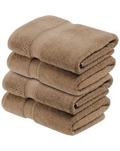 Superior Set Of 4 Egyptian Cotton Plush Heavyweight Absorbent Luxury Soft Bath  Towels