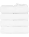 Superior Set Of 4 Lodie Cotton Plush Jacquard Solid & Two-toned Bath Towels