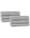 Superior Set Of 6 Amelia Medium Weight Diagonal Stripes Hand Towels