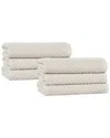 Superior Set Of 6 Amelia Medium Weight Diagonal Stripes Hand Towels