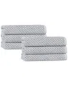 Superior Set Of 6 Amelia Medium Weight Diagonal Stripes Hand Towels