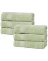 Superior Set Of 6 Belmont Zero Twist Cotton Medium Weight Absorbent Hand  Towels