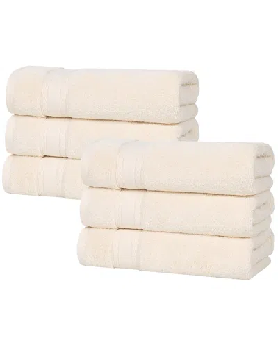 Superior Set Of 6 Belmont Zero Twist Cotton Medium Weight Absorbent Hand  Towels