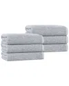 Superior Set Of 6 Destin Medium Weight Solid Ribbed Hand Towels