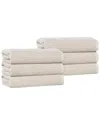 Superior Set Of 6 Destin Medium Weight Solid Ribbed Hand Towels