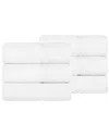Superior Set Of 6 Lodie Cotton Plush Jacquard Solid & Two-toned Hand Towels